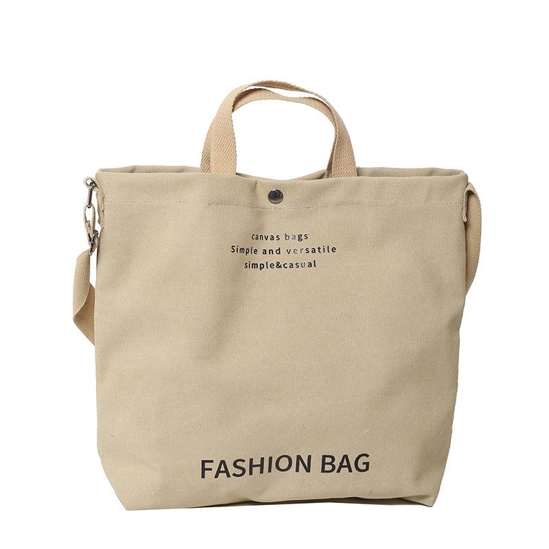 Lässige Handtasche mit großem Fassungsvermögen Neue modische und einfache lässige Canvas-Tragetasche College-Studenten-Klassentasche
