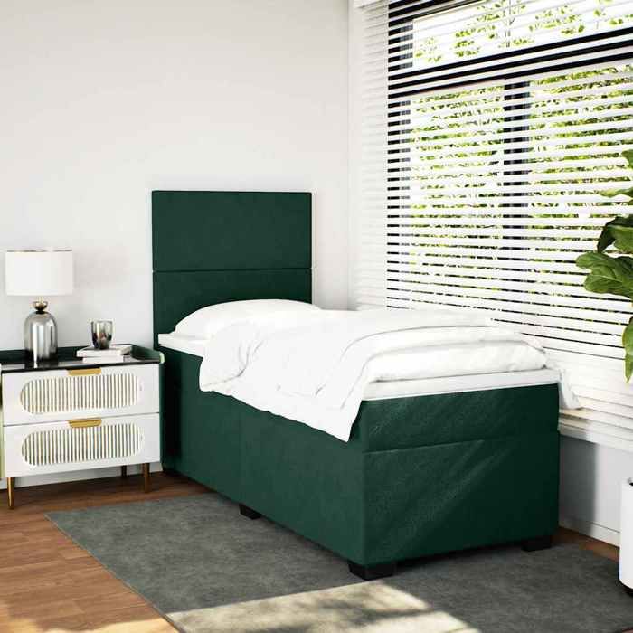 Maison Exclusive - Lattenrost mit Matratze Dunkelgrün 90x200 cm
