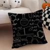 Experimental Fundamental Chemistry Cushion Cover Throw Pillow Cover Hidden Button Durable Polyester Chair Cushion