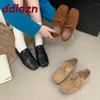 Fashion Fashion Lace Up Footwear Flats With Shoes For Ladies Casual Soft Female Square Toe Women Flats Shallow Shoes New In 2025