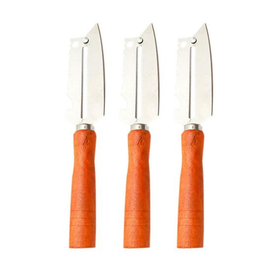 Vegetable Peeler with Wood Handle Multi-Function Bottle Opener Fish Scaler Fruit Potato Peeler for Pineapple Pumpkin Rust-Proof Essential Kitchen Tool