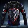 Neue Herren Totenkopf Hoodie Sweatshirts 3D Druck Totenkopf Kopf Muster Kapuzenpullover Herbst Mode Casual Sweatshirt Hoodie