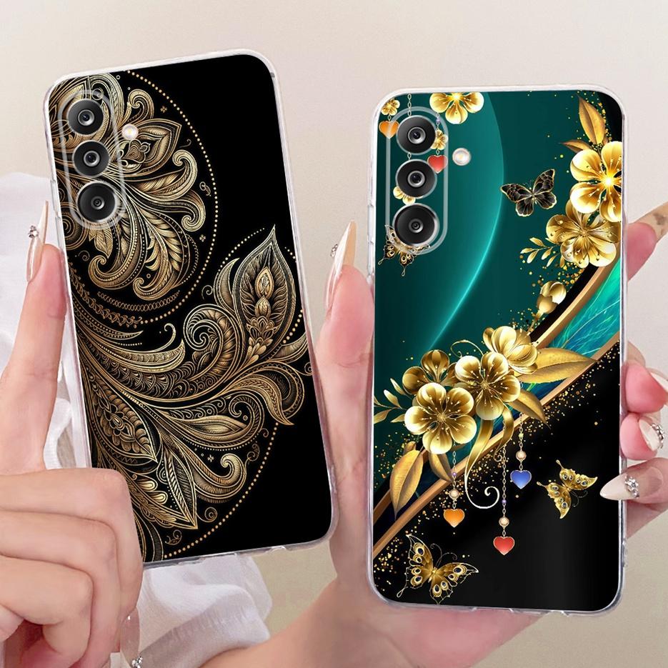 For Samsung Galaxy M36 Case SM-M366B Luxury Flowers Butterfly Painted Cover Soft Silicone Case For Samsung M16 M36 M56 5G Fundas