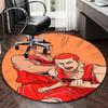 1pc SHOHOKU Basketball Anime Design Round Carpet - Office Chair Mat, Non-Slip Rug for Home Decor, Seasonal Gift, Suitable for Office, Living Room