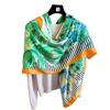 Tropical Jungle Simulation Silk Premium 111cm Large Square Scarf Silk Scarf Printed Shawl Sunscreen Scarf Headscarf Scarf