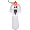 Halloween Inflatable Ghost 1.8 M Decoration with LEDs White + Orange Polyester 80 X 40 X 180 Cm