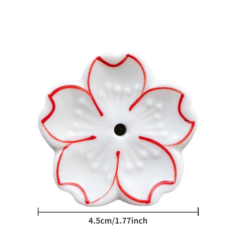 2 Stück Keramik Kirschblüten Räuchergefäß Heimdeko Räucherstäbchenhalter Aromatherapie Büro Teehaus Wohnzimmer Ornament