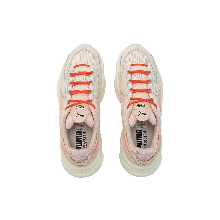 Puma Rs-Connect Strat Superior din Material Textil Piele de Vacă PU Confortabili Versatili Pantofi Casual cu Top Scund Adidași Unisex Alb Murdar Roz 387934-01