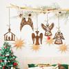 Cross-border Metal Angel Pendant: Indoor/Outdoor Christmas Wall Hanging Ornament