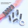 5pcs/bag Silver Metal Hair Rings Braid Dreadlocks Bead Hair Cuffs Dread Tube Charm Dreadlock for DIY Hair Accessaries