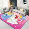 1pc Princess Pattern Area Rug Soft Flannel Floor Mat for Living Room,Office,Bedroom and Carpet
