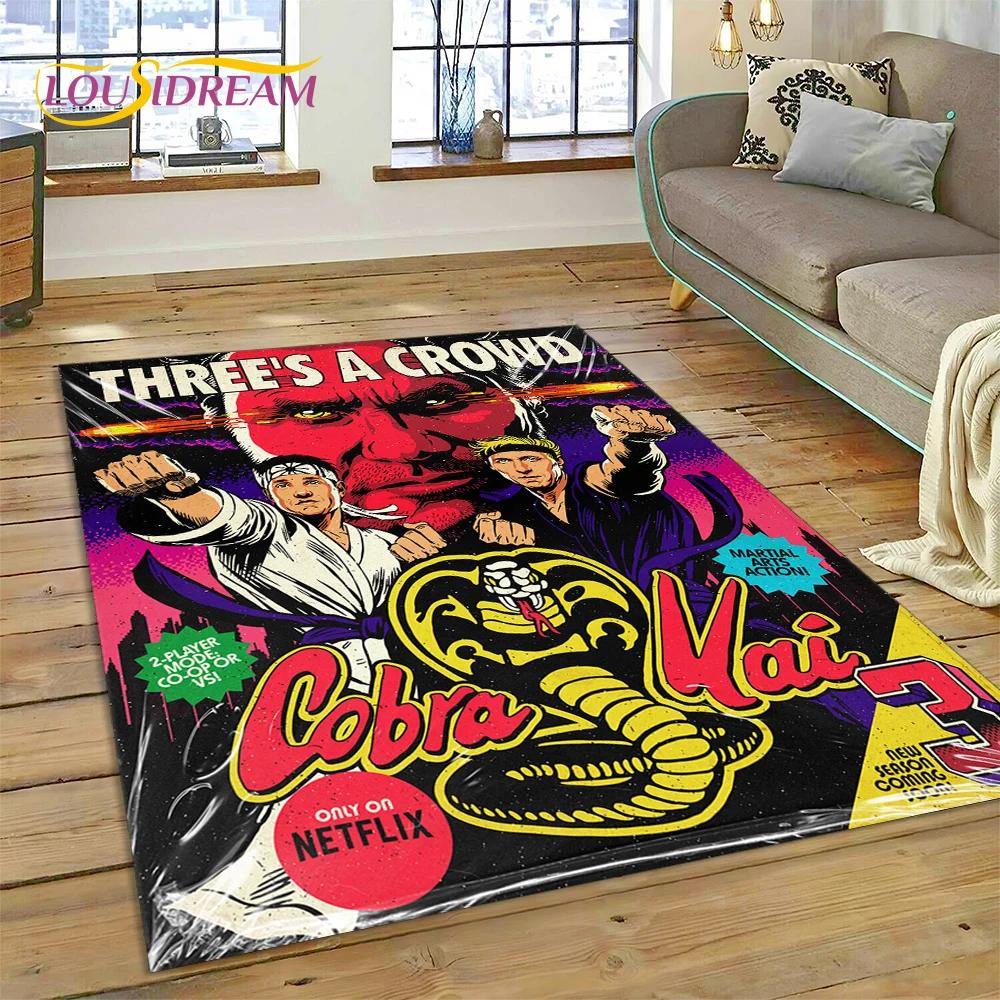 3D Cobra Kai Classics TV Amanda Karate Rug Carpet for Living Room Bedroom Decor,Floor Mat Non-slip Decoration for Sofa Doormat