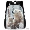 Eisbär-Rucksack für Kinder, Tier-Schultaschen für Jungen und Mädchen, leichter Cartoon-Schulrucksack mit 3D-Druck, Kindertaschen