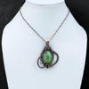 Chrysoprase Pendant Gemstone Pendant Copper Wire Wrapped Pendant Antique Copper Jewelry Handmade Pendant Wire Wrap Jewelry Mother's Day Gift