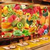 Carta da parati moderna e creativa 3D Murale Frutta Fresca Decorazione Murale per Ristorante, Caffetteria, Fruttivendolo