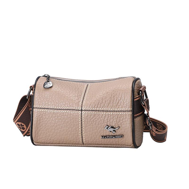 Women's Bag, European and American Retro Soft Leather Broadband Pillow Bag, Casual and Fashionable Commuting Shoulder Crossbody Bag