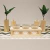 Shinto Shrine Set, Modern Shinto Shrine Table, Offerings, Worship SH-SG-PINE-SIFANGSET