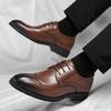 Leather Shoes Men's 2025 Spring New Brock Trend Men's Shoes British Style Office Shoes 2025