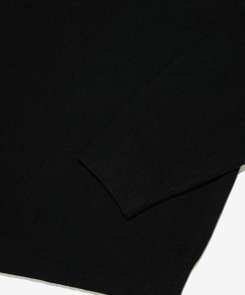 Seutaendeuobeo Crop V-Neck Knit [Black]