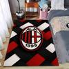 "AC Milan Logo Carpet 1899 Red Black White Interwoven Design Rug" Suitable for Use As an Anti-slip for Living Room Bedroom Sofas
