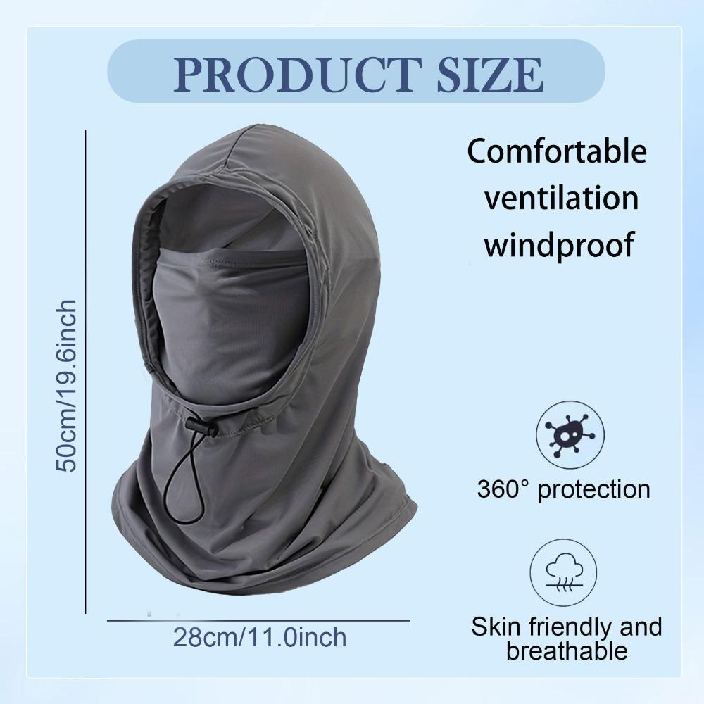 New Breathable Head Cap Ice Silk with Shawl Mask Cap Summer Cap Outdoor Sports