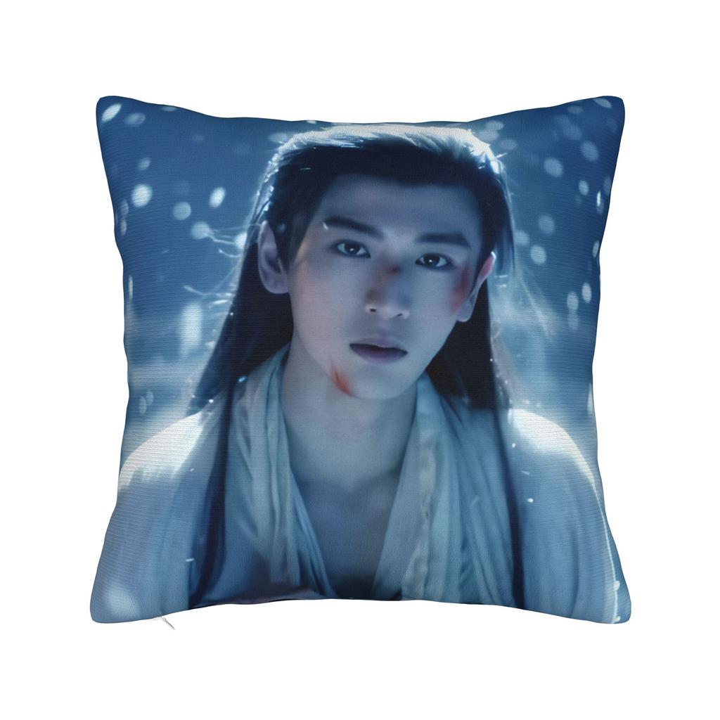 Pursuit of Jade Zhu Yu Square Pillow Case TV Drama Cushion Cover Funny Zipper Decorative Pillowcase for Sofa 40x40cm