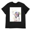 Elephant Splashing Colors T-Shirt Graphics Shirts Graphic Tees Cotton Man T-shirts Vintage Clothes T Shirts for Men Graphic