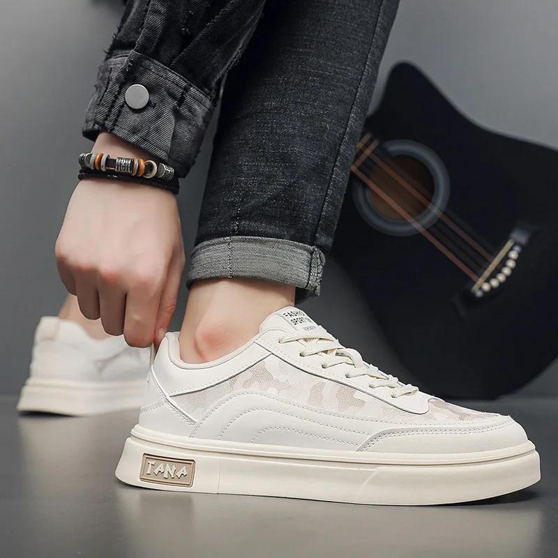 Men's Black Sneakers Summer Fashion Breathable Skateboard Shoes Mens Outdoor Leisure Flat Vulcanized Shoes Tenis Masculino