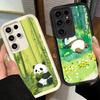 Schattige Cartoon Panda Zachte Telefoonhoes voor Samsung Galaxy S26 Ultra S25 Edge S24 S23 S22 Plus S21 S20 FE 5G Shell Siliconen Funda