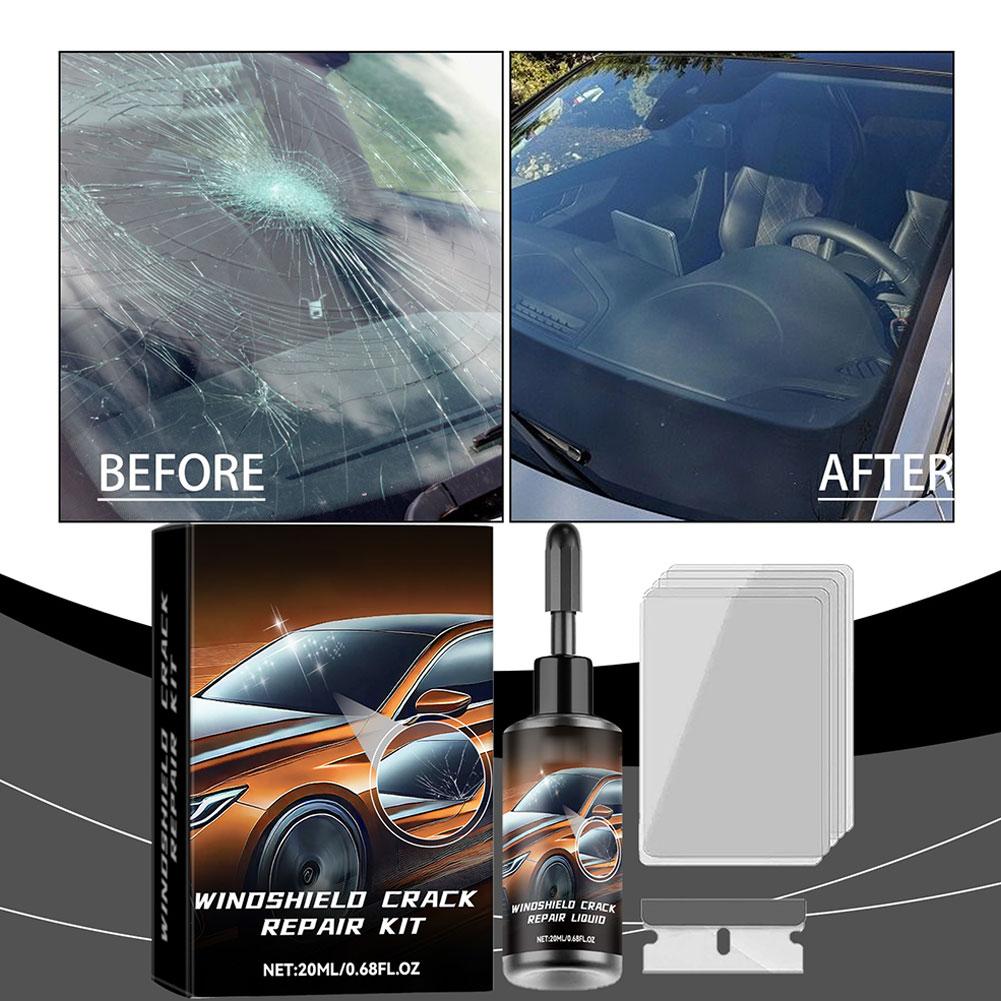 Windshield Crack Repair Kit - DIY Windshield Repair Kit For Cars, Trucks, Suv Grade Glass Repair Resin With Uv Curing Tool L9B2
