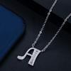 Wife'S Romantic Trip With 26 English Letters Collarbone Chain Pendant, Slightly Inlaid Zircon-Plated Platinum Necklace