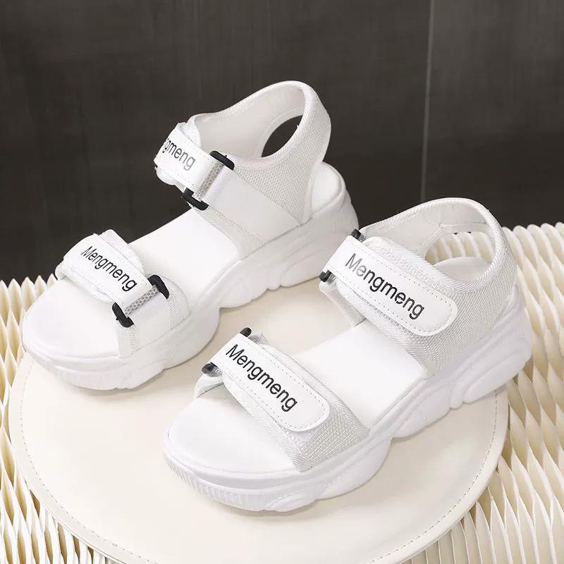 Sportovní sandály Dámské letní studentské korejské verze The Wild Thick-Sail Open-Toed Beach Fashion Sandals Dámské