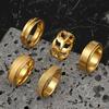 Titanium Steel Ring Cut Twist Rotatable Ring18k Gold-plated High-end Stainless Steel Jewelry Factory