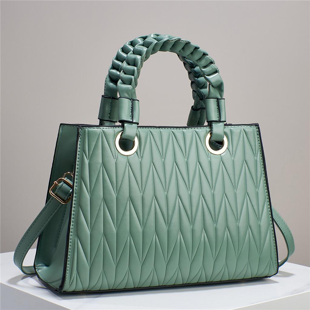 Ladies Stylish Pu Tote With Wrinkled Design And Multiple Interior Compartments For Daily Outings