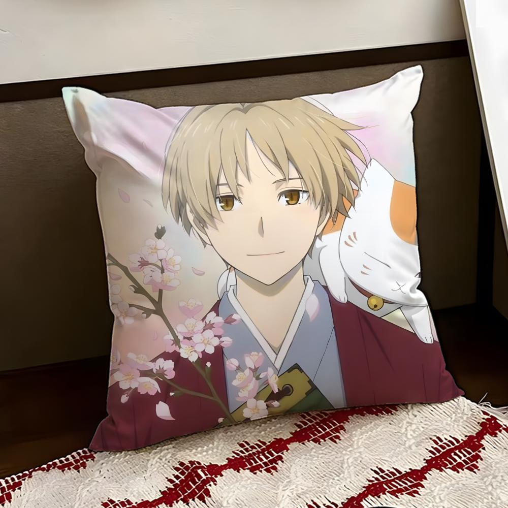 NNatsumes Book of FFriends Cushion Cover Reversible Soft Durable Pillow Cover Home  Car MultiScene Use for Daily Comfort