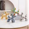 21CM Mini Ceramic Balloon Dog Sculpture Abstract Ornament Study Room Statue Home Office Accessories Festival Decoration