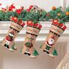 3 Stück Weihnachtsstrumpf 16 Zoll Leinen Druck Weihnachtsgeschenk Strumpf zum Aufhängen Weihnachtsstrümpfe Geschenk Weihnachtsstrumpf Weihnachtsstrumpf für Fenster