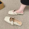 Mary Jane Tasche Kopf Halbschuhe Damen Oberbekleidung 2025 Frühling und Herbst neu flacher Boden Ein-Pedal-Schuhe Einzelne Schuhe
