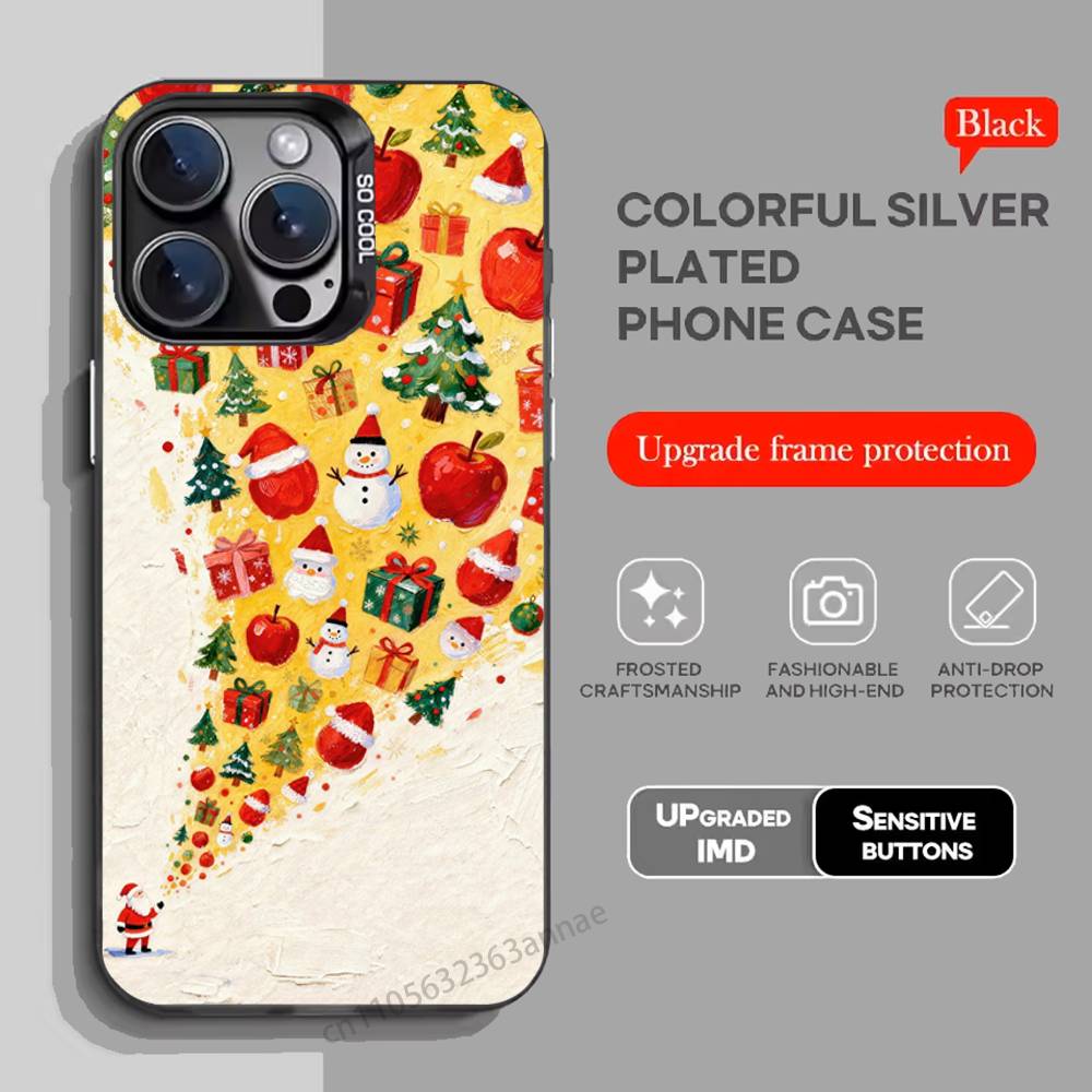Cartoon Christmas Style Phone Case for iPhone 15 16 Pro Max  Air SE 11 13 Pro 14 Plus 12 11Pro 15Pro Max 16e Cover