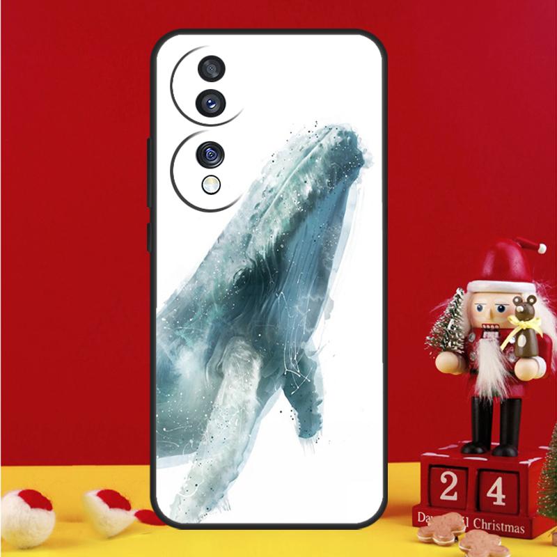 Cartoon Whale Case For Honor Magic 6 Pro Magic 5 Lite 50 70 90 X6 X7 X8 X9 X6a X7a X8a X9a X8b X9b Cover