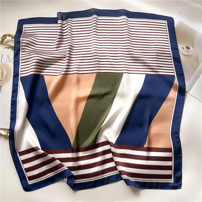 70 * 70cm New Silk Small Square Scarf For Women'S Neck Protection Professional Scarf Versatile Hair Tie Headscarf Scarf