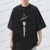 Solo Leveling Print Graphic T-shirts Men Casual High Street Cotton Oversized T Shirt Solo Leveling Funny Anime Cotton Tops Tees