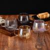 400ML Borosilicaat Glazen Mok met Handvat Kleurrijk Gestreept Pompoensap Beker Licht Koffie Thee Glas voor Huis Keuken Bar Decor