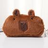 Capybara Plüsch Federmäppchen - Große Kapazität Niedliche Cartoon Schreibwarentasche für Schüler