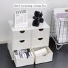 1pc Mini Three-layer Desktop Storage Box with Drawers,perfect for Storing Jewelry and Cosmetics In The Office,small White