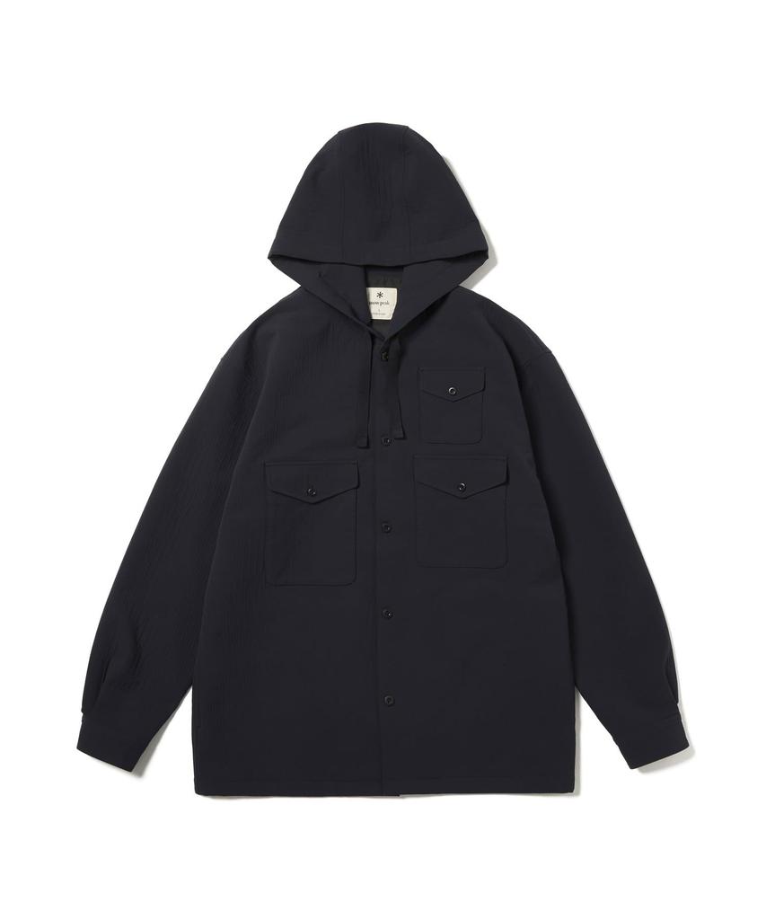 Snow Peak Easy Cloth Hooded Shirt Long DARK Size M SH-25AU006 - Tops, Shirt, Sleeve, Men's/Women's, NAVY,