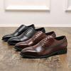 Fashion Size38-48 Vintage Men Business Formal Shoes Men Lace-up Business Office High-quality Brogue Leather Shoes Wedding Banquet Shoes