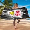 VfB FC Wappen Aufgedrucktes Mikrofaser Strandtuch, Weich Und Saugfähig, Schnelltrocknend, Ideal für Sommerreisen, Strand-Essentials, Schwimmbad