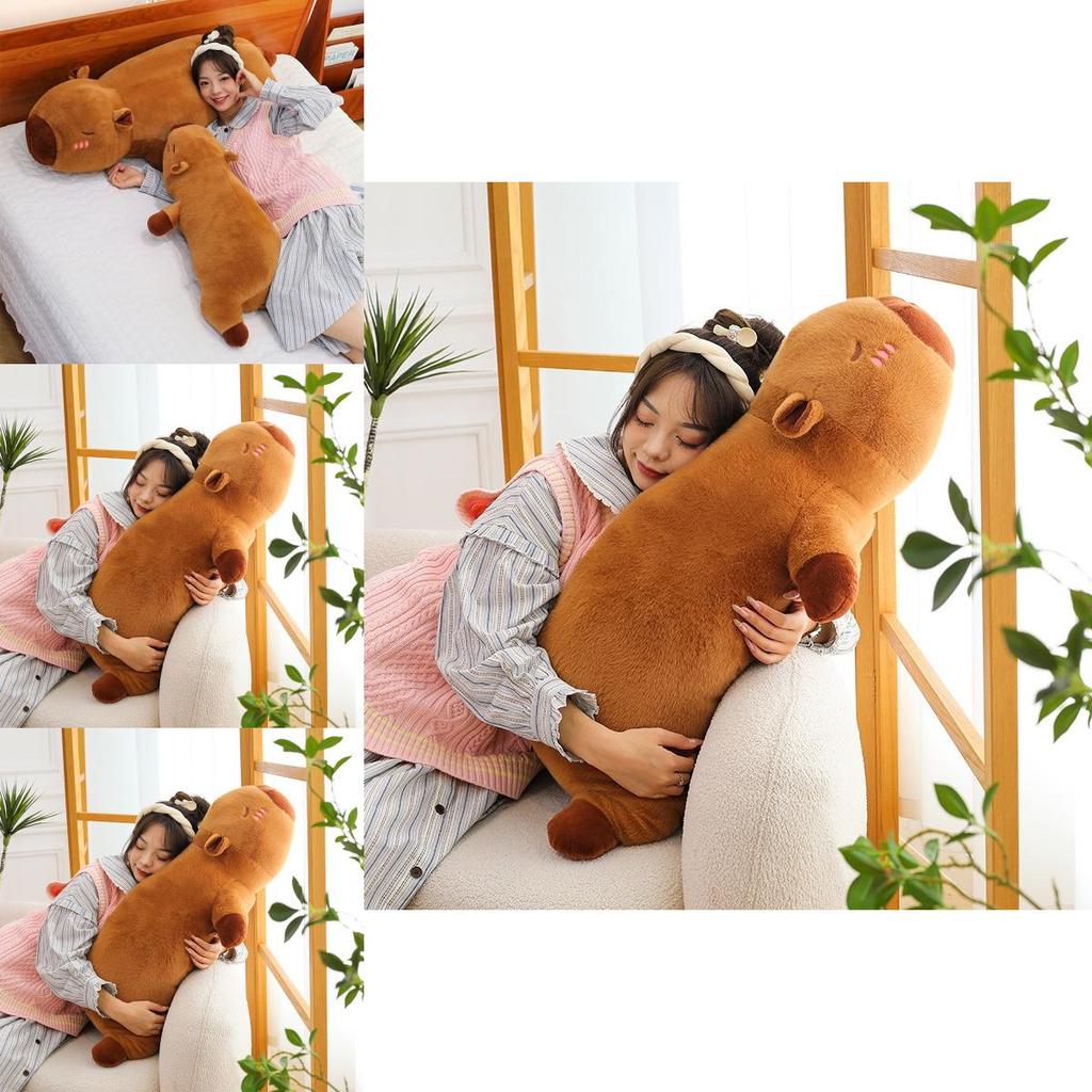 Soft Short Plush Capybara Cuddle Pillow Ideal For Sleepovers And Bedroom Decor 50cm And 90cm Sizes