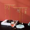 Metal T-shaped Jewelry Display Stand Necklace Holder with Stable Base Necklace Bracelet Storage